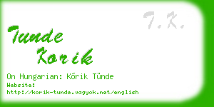 tunde korik business card